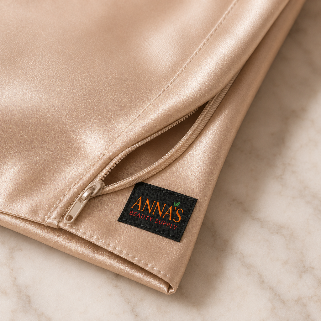 Anna's Beauty Supply label and material detail